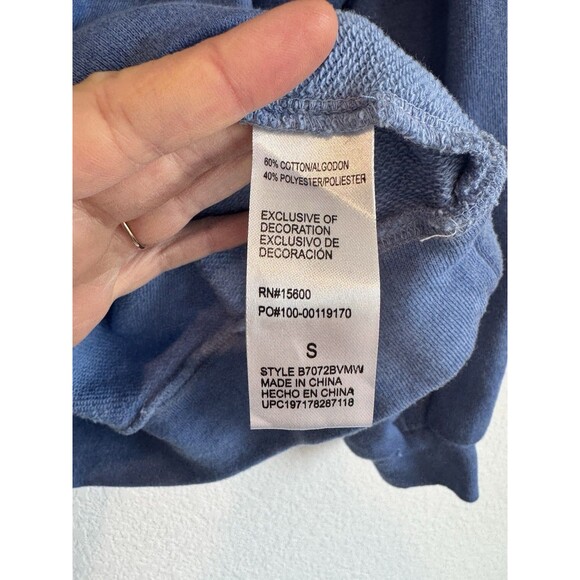 Democracy Women's Blue Embroidered Long Sleeve Pullover Sweater Small - Picture 5 of 10